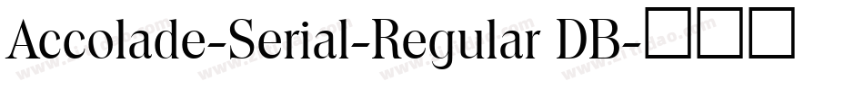 Accolade-Serial-Regular DB字体转换